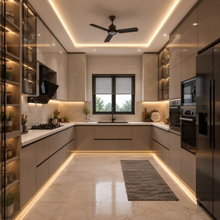 U shape kitchen
